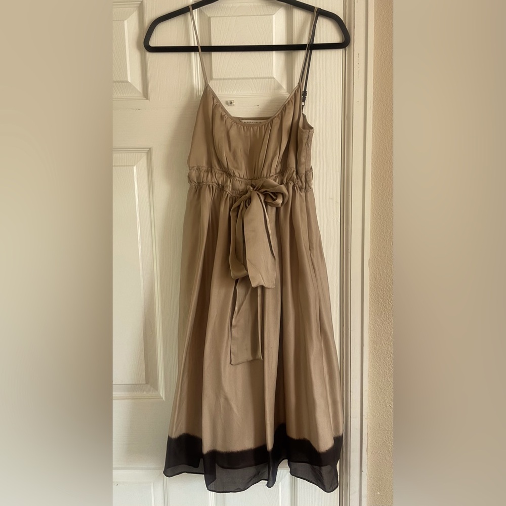 Tan cocktail dress